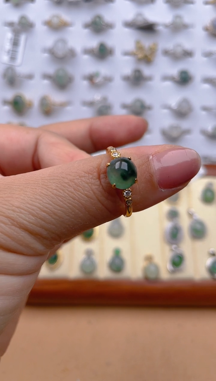 【闪购商品】翡翠戒指银S925镶嵌11111