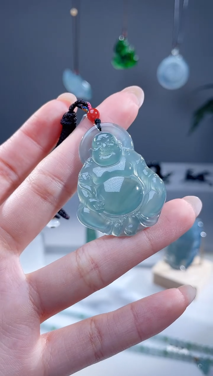 【闪购商品】翡翠颈饰未镶嵌天然A货翡翠逍遥佛