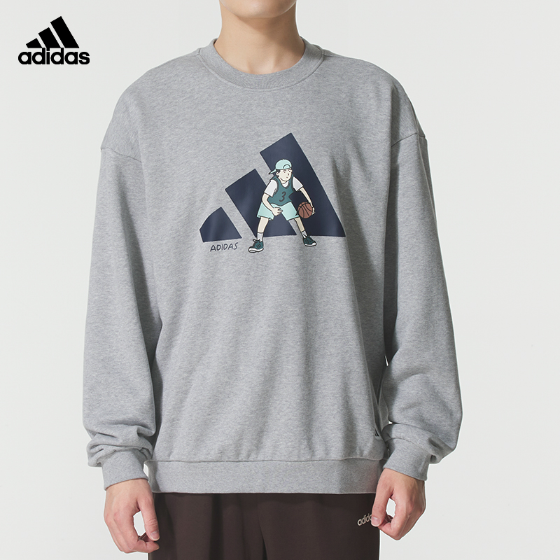 adidas/阿迪达斯卫衣男装2025秋季新款运动休闲时尚套头衫KC5323