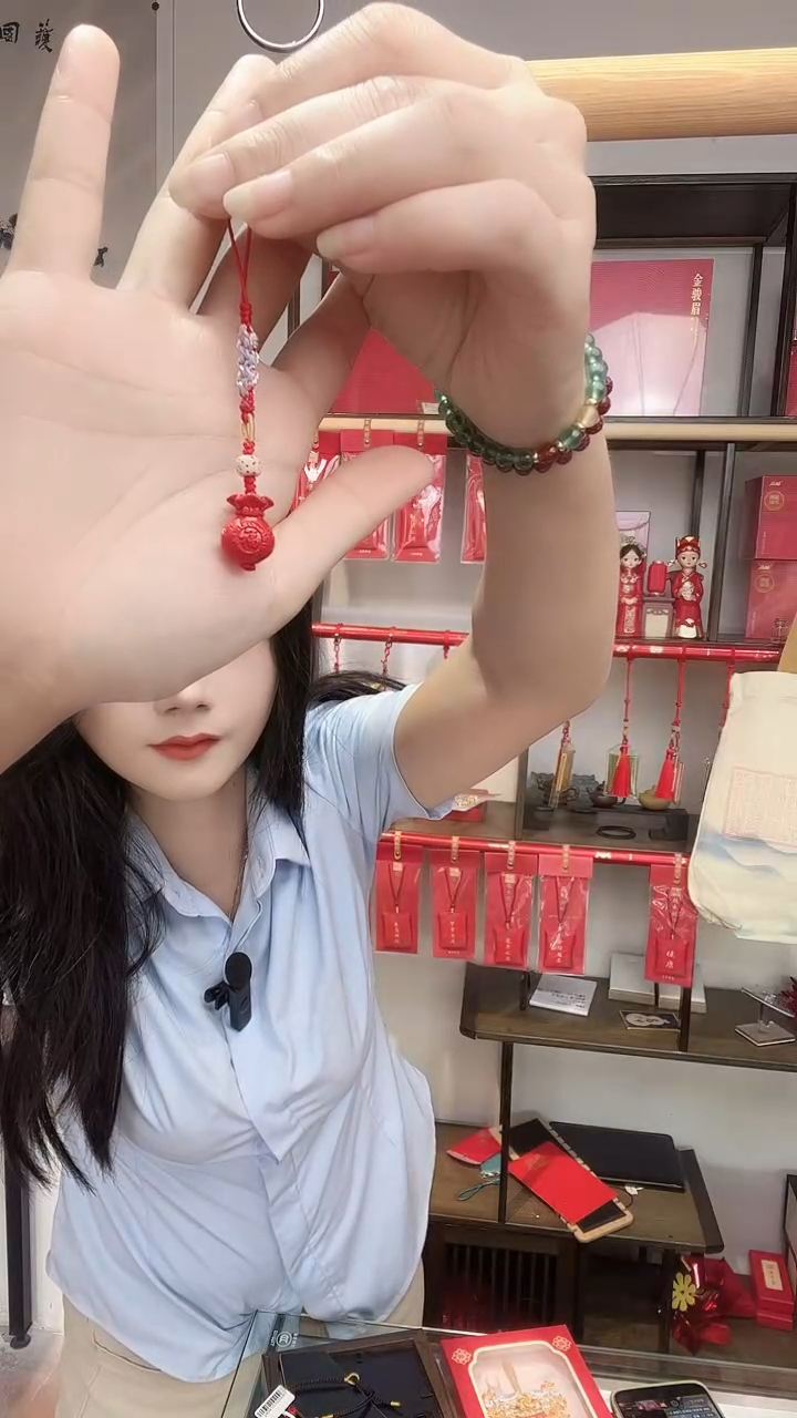 天然辰砂朱砂福袋挂件