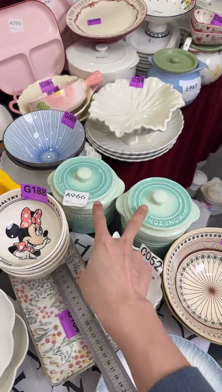 摆件陶A966-2个 陶瓷餐具库存微瑕