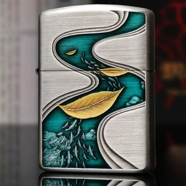ZIPPO/之宝打火机正版162熏银盔甲一叶轻舟防风火机XBL-DYJ1
