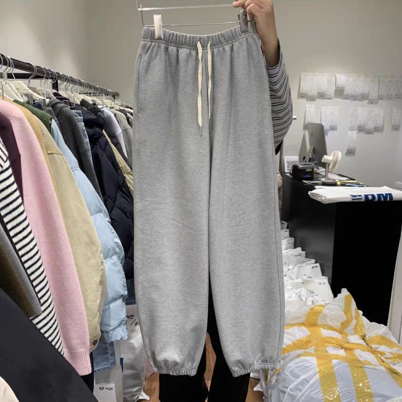 【牛牛】东大门 GAB 加绒 显瘦 束脚卫裤