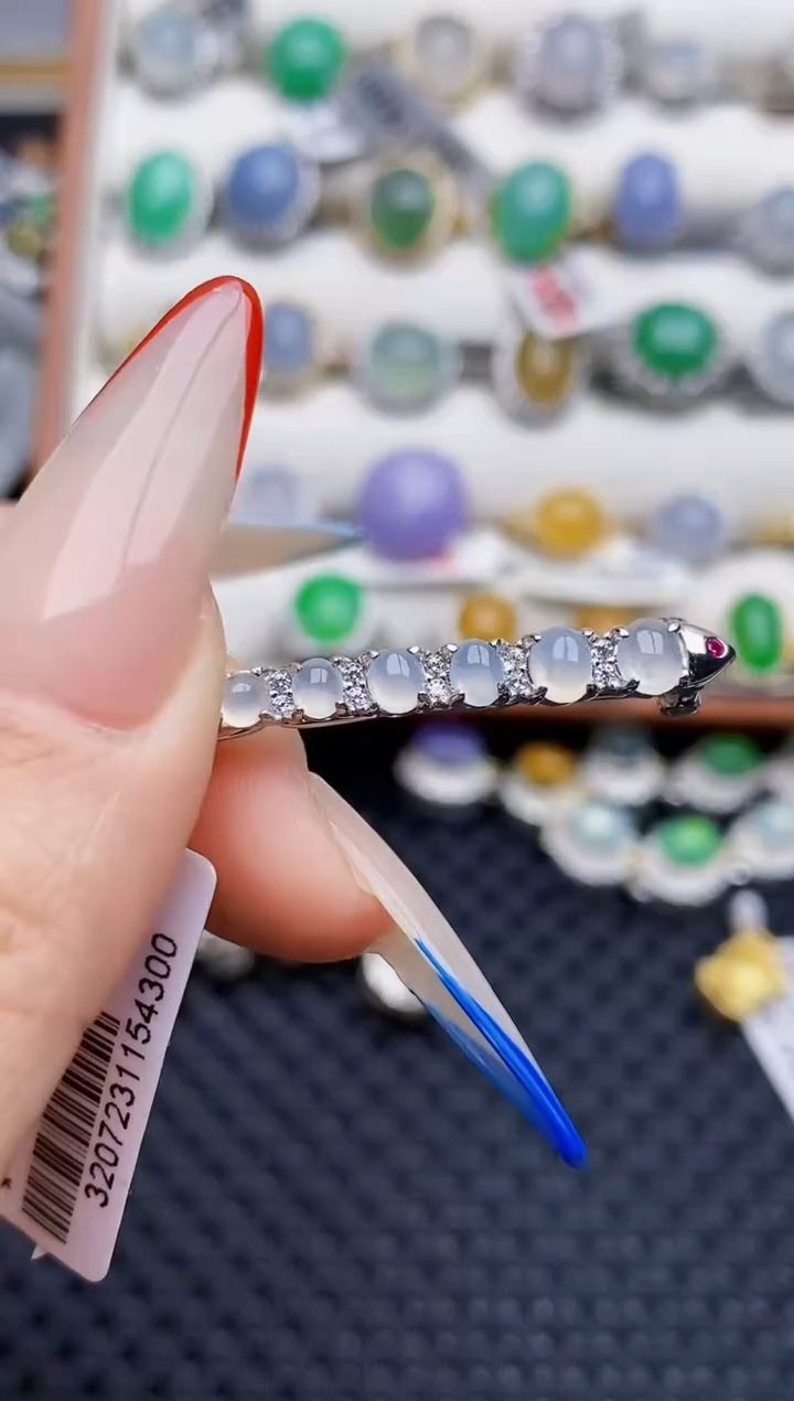 银S925镶嵌戒指翡翠2539