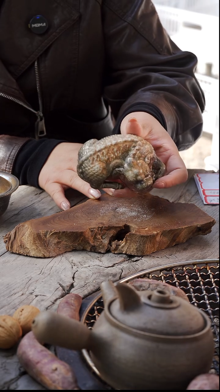 瓷片柴烧手工茶宠8831