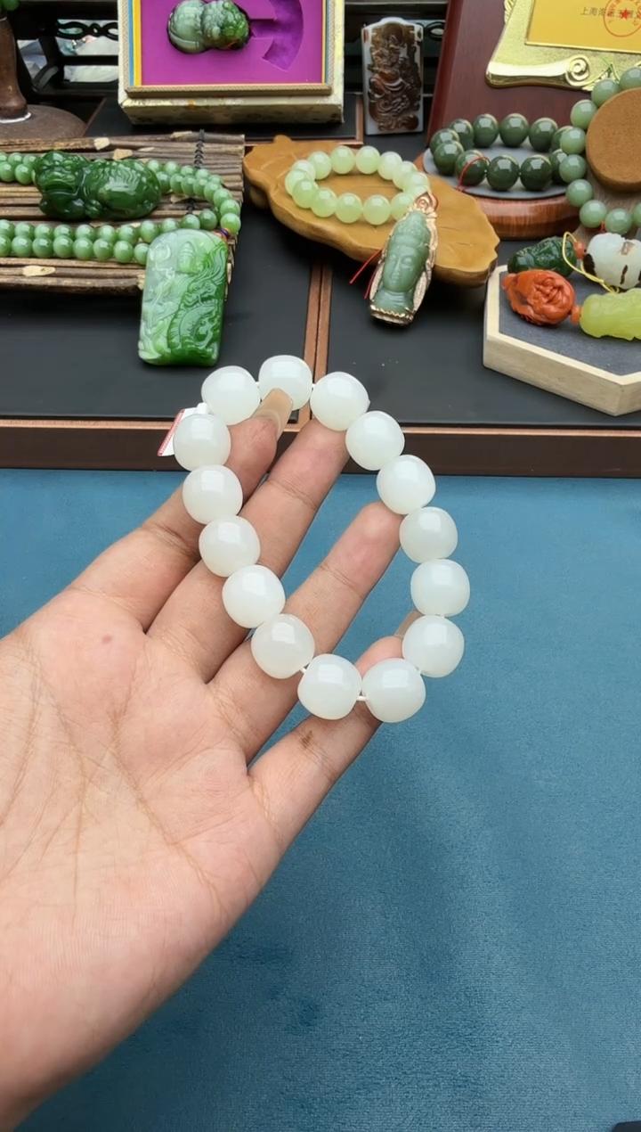 未镶嵌手串和田玉hsl13+