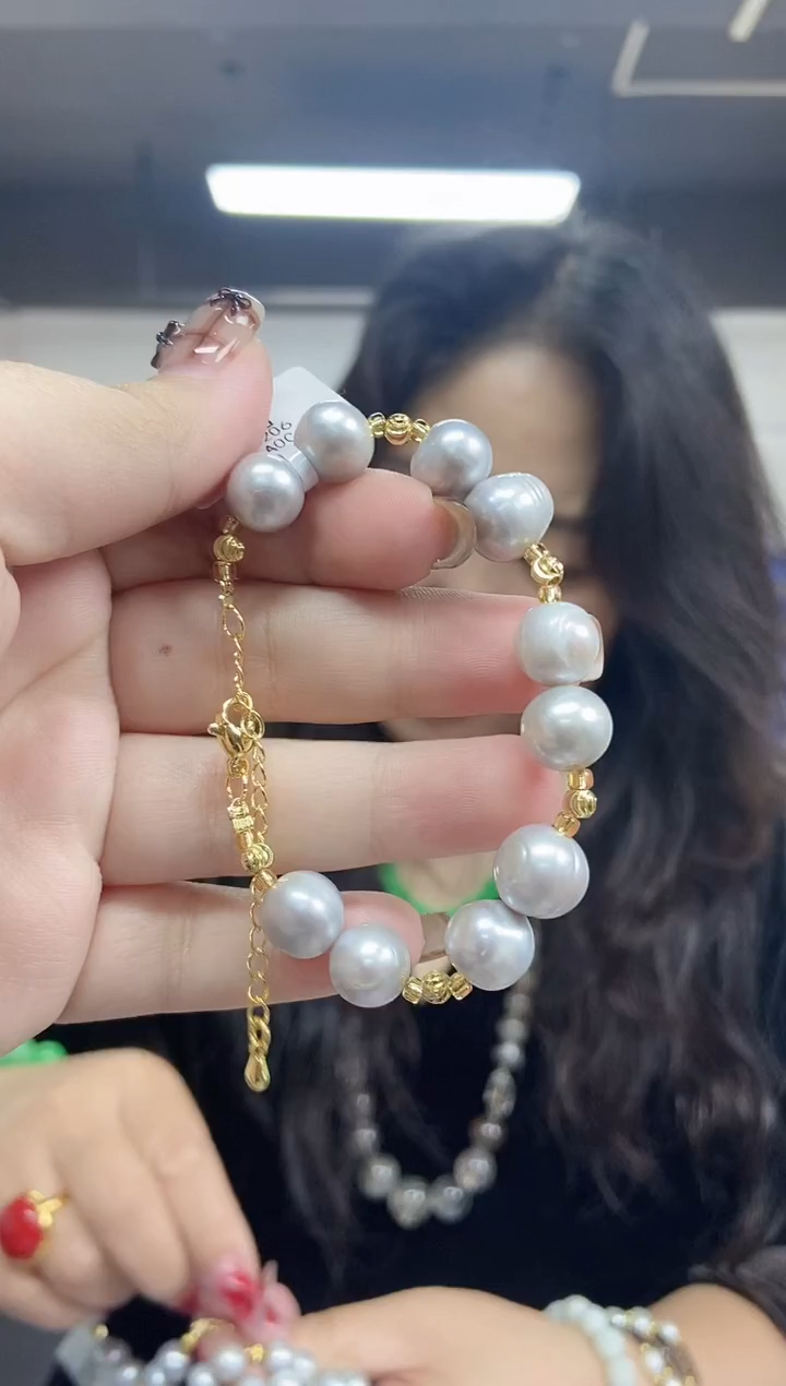 【闪购商品】海水珍珠手串未镶嵌多样性发其一颜色微差