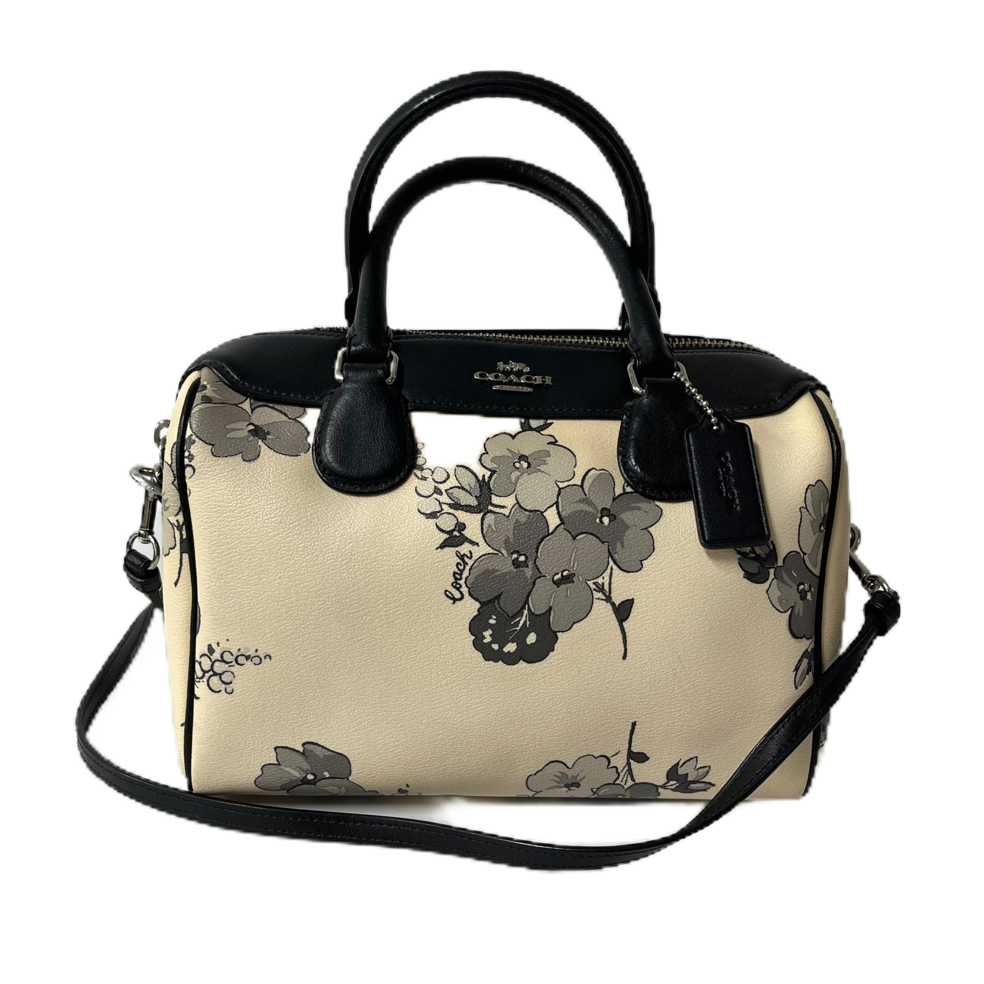 95新 COACH/蔻驰 印花PVC波士顿单肩手提斜挎包 Y-50188-C