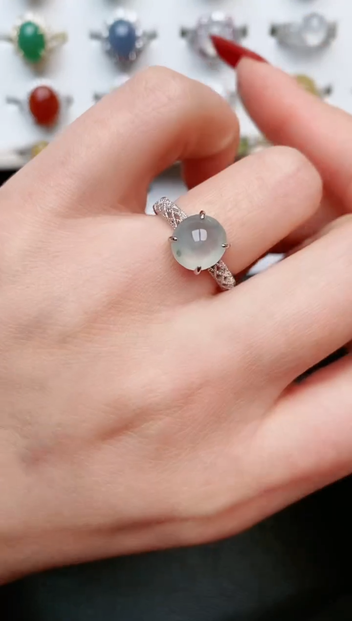 【闪购商品】翡翠戒指银S925镶嵌.....