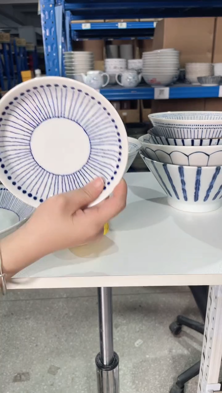 陶瓷【2支】苍十草盘14.3CM