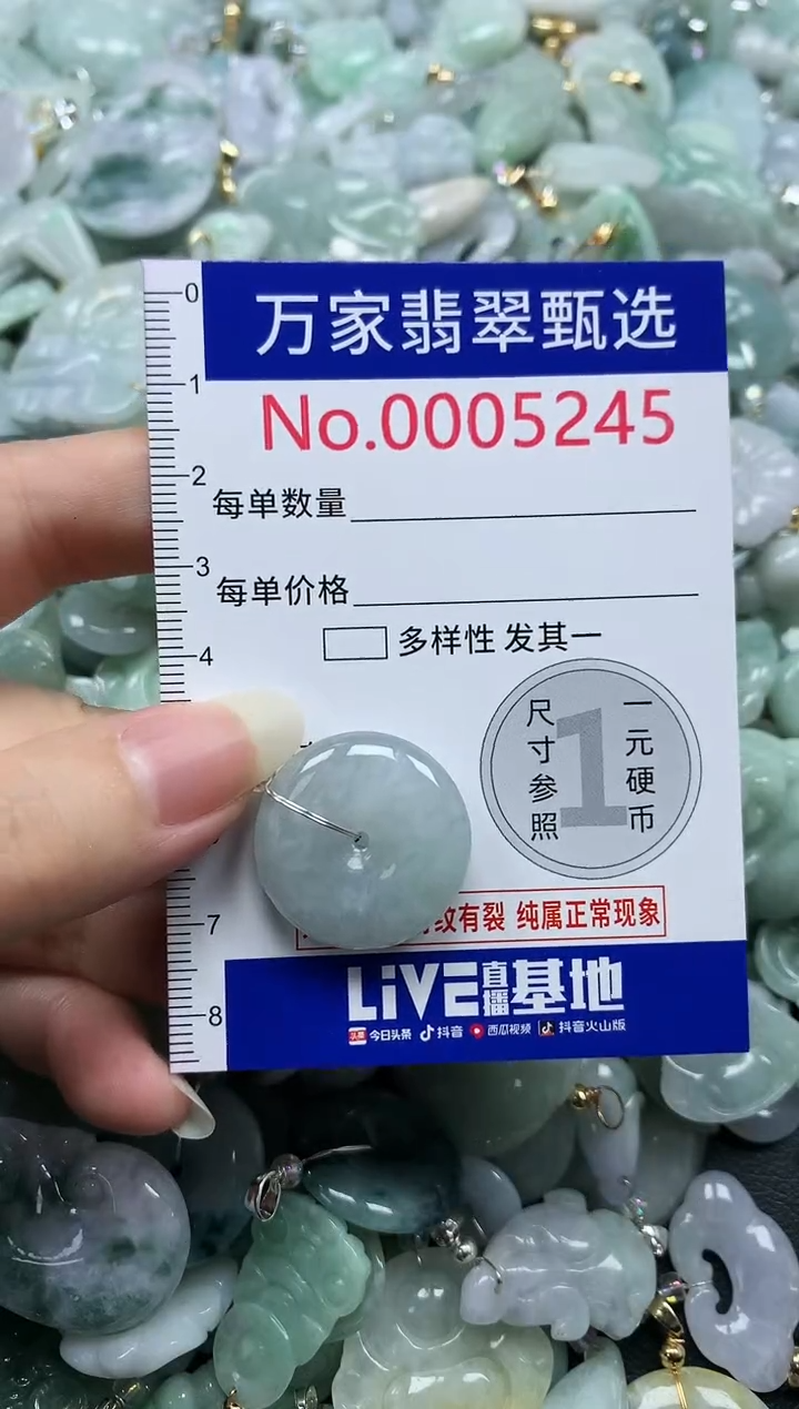 吊坠(不含链)未镶嵌翡翠5245