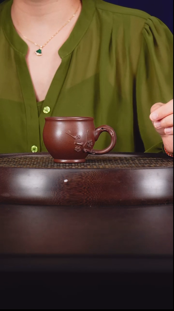 茶壶紫砂紫泥梅报春杯24