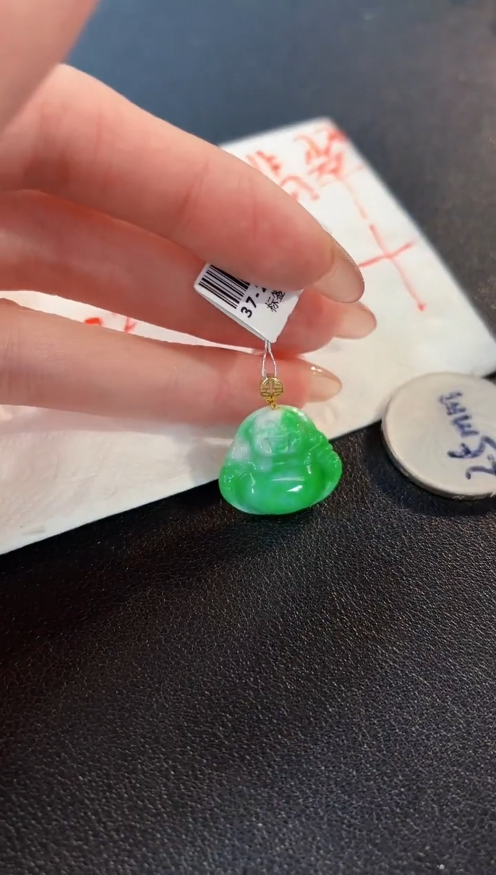 【闪购商品】翡翠颈饰18K金镶嵌缅料A货/支持复检/一件