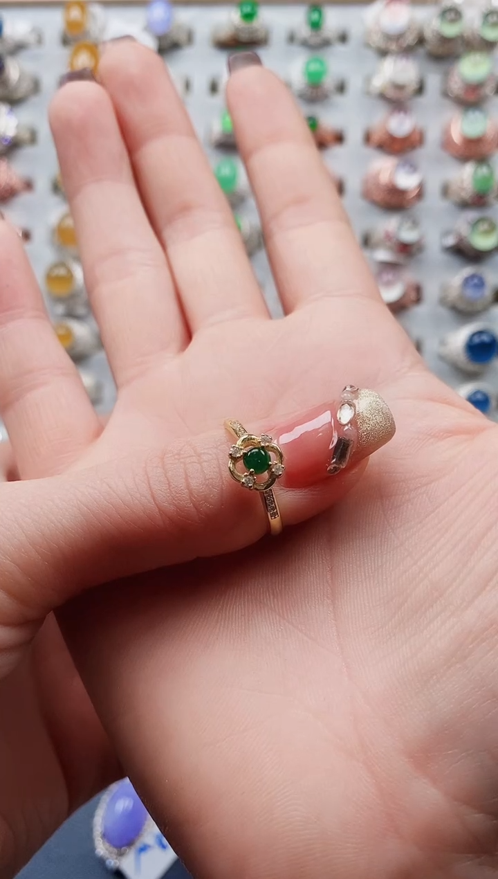 【闪购商品】翡翠戒指银S925镶嵌盘主女戒专场