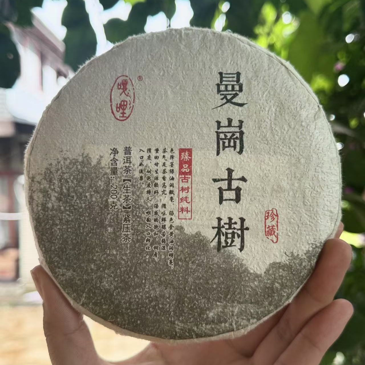 滇瑞2018年曼岗古树200克饼普洱生茶