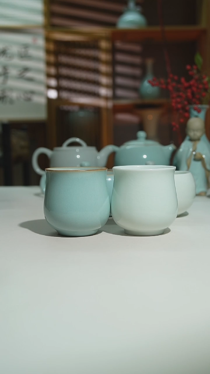 天青玉清美人杯一级