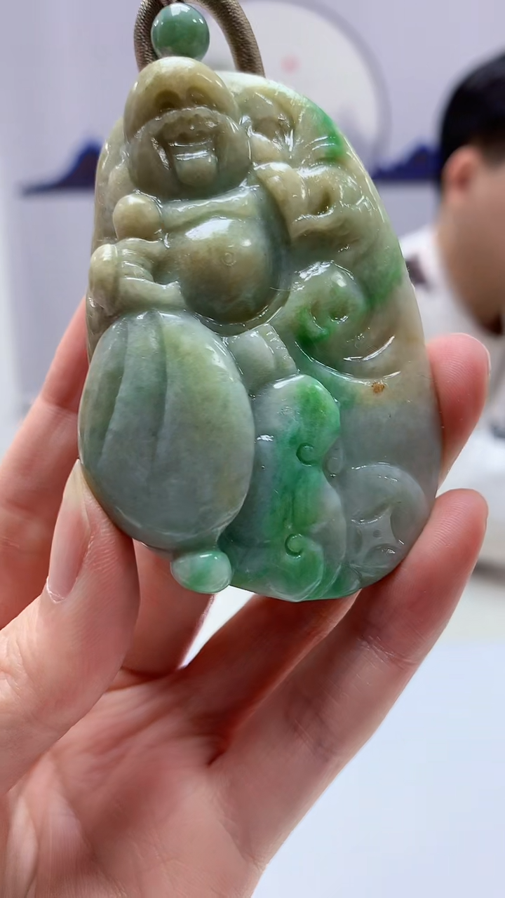 【闪购商品】定制翡翠未镶嵌4917zm-毛货挂件佛公149