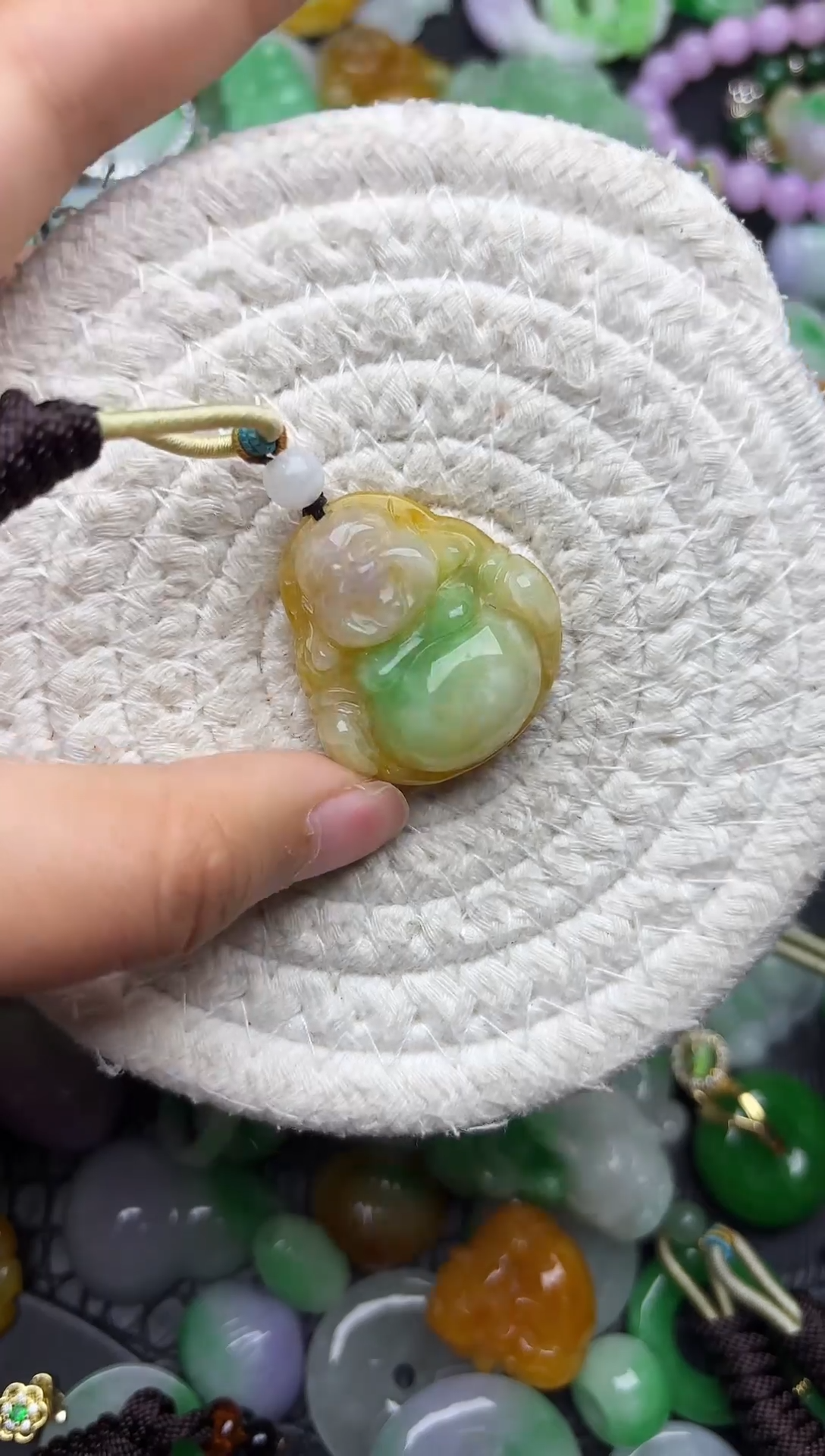 颈饰未镶嵌翡翠缅甸翡翠吊坠
