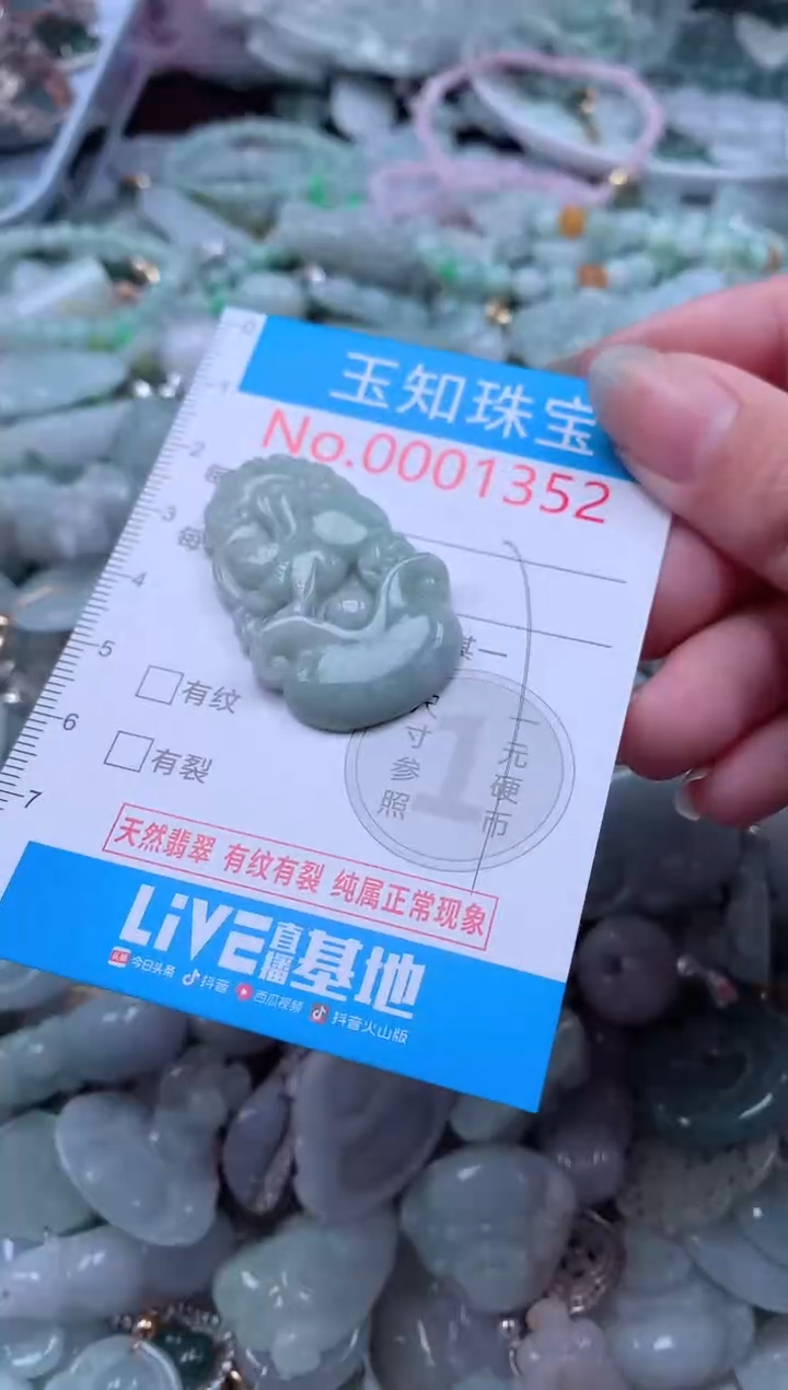 翡翠未镶嵌吊坠(不含链)1352