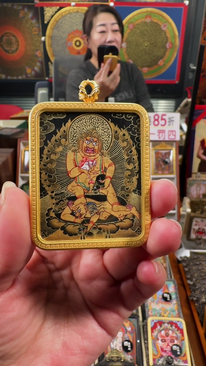 【闪购商品】吊坠壹善缘城手绘唐卡黑c年终大促