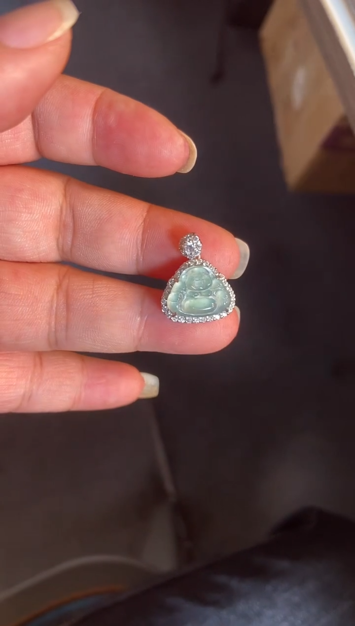 吊坠(不含链)银S925镶嵌翡翠1