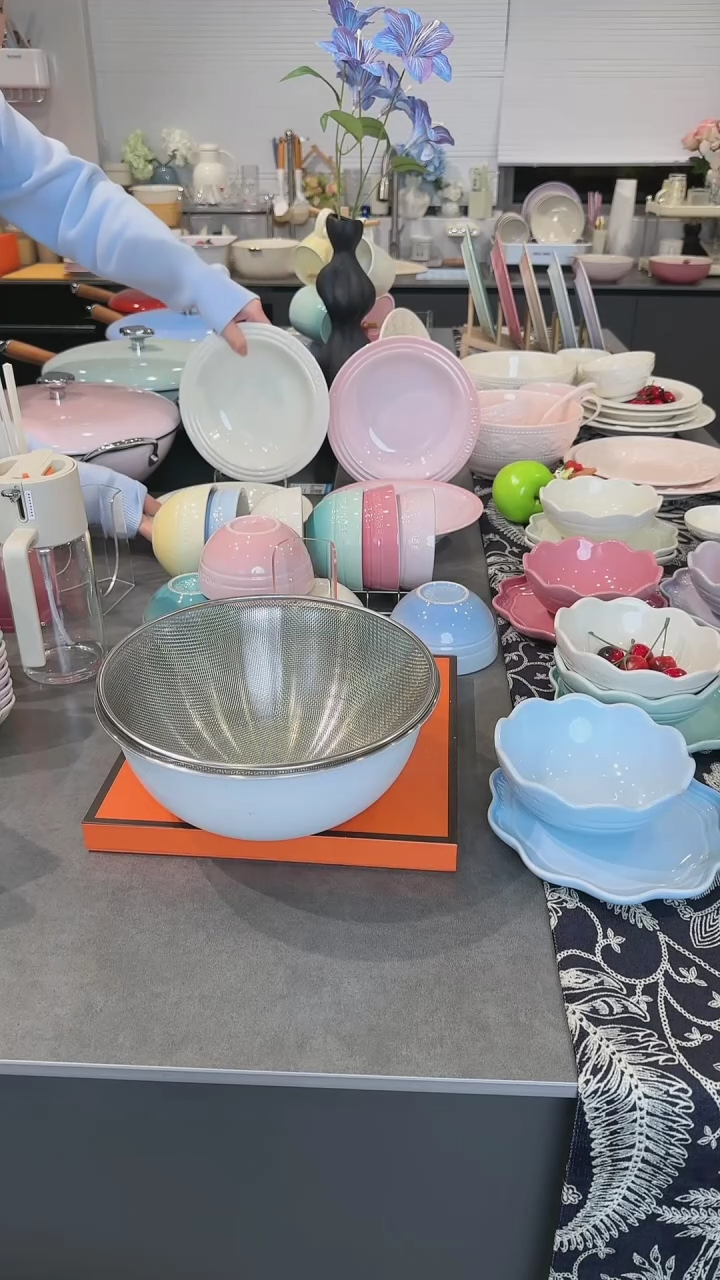 【闪购商品】瓷不锈钢料理盆+沥水篮24cm（2件套）