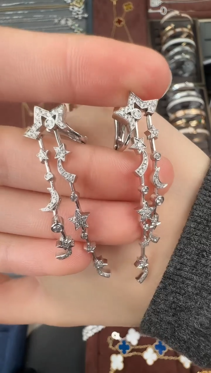 【闪购商品】钻石耳拍18K金镶嵌彗星耳拍【9克多】