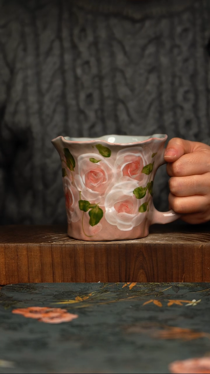 瓷片釉下彩手工手绘同款