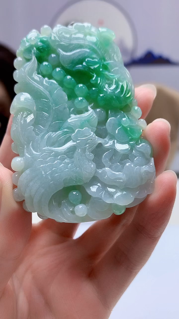 【闪购商品】定制翡翠未镶嵌4829zm-毛货挂件凤凰135
