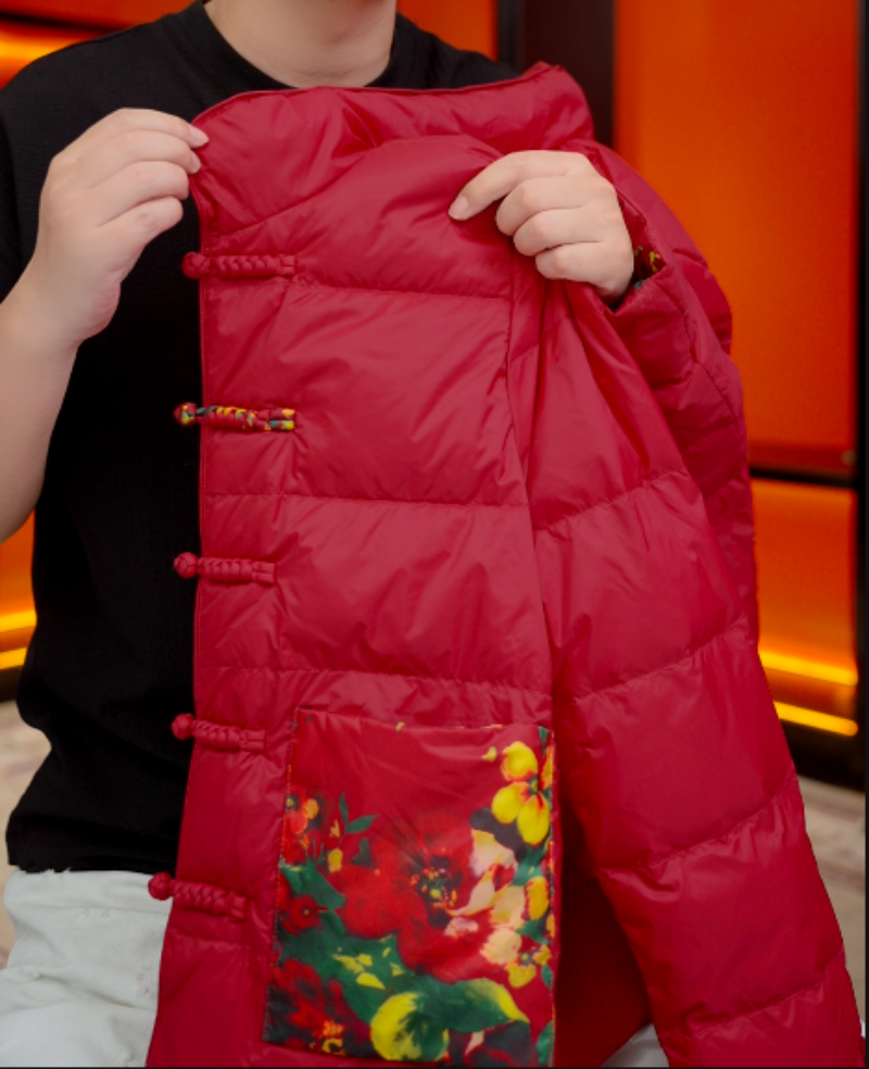 2025年新款国风民族风风吉祥花羽绒服