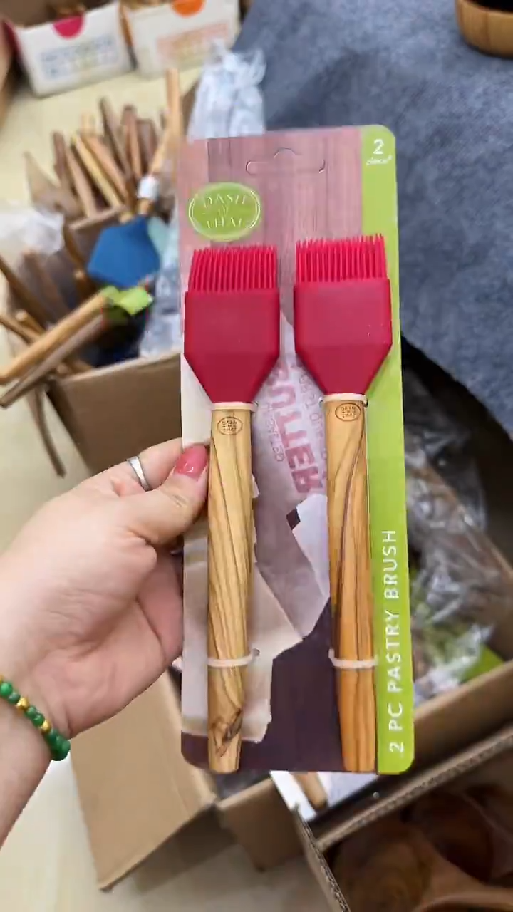 闪购木制品 橄榄木小号油刷2个