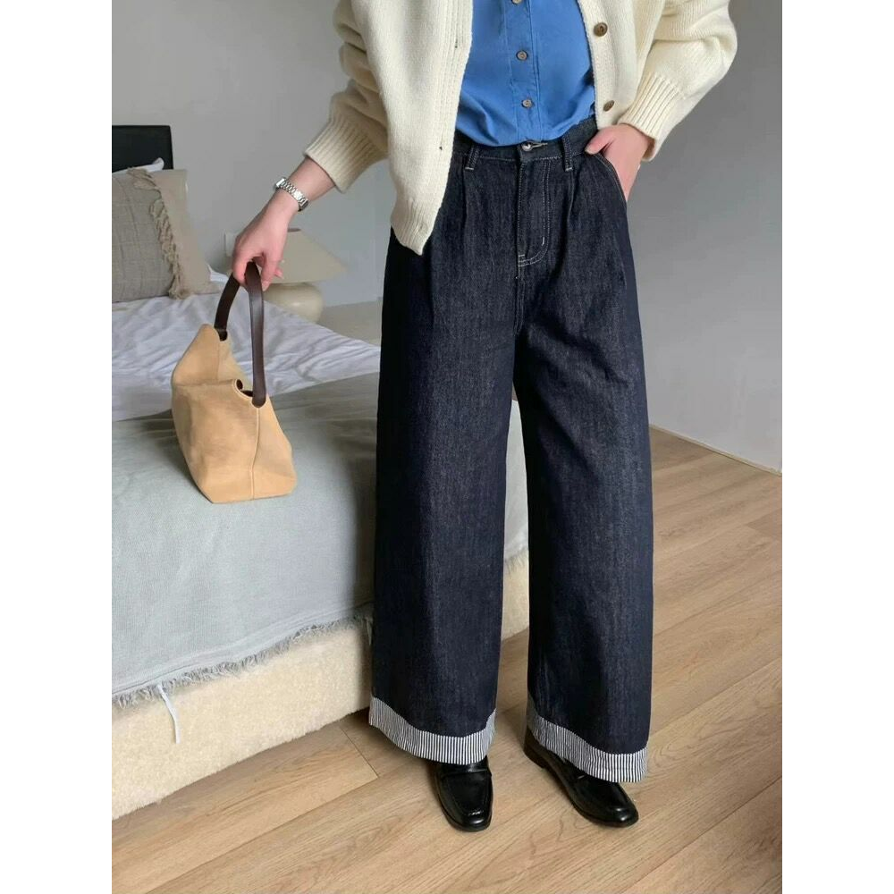 （1101-1200）牛仔裤百搭瑕疵默认磨损女士