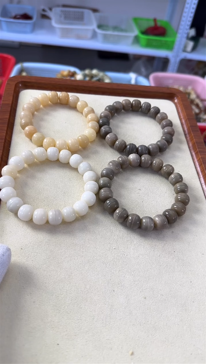 【闪购商品】白玉菩提手串13*菩提根蛋宝珠单圈