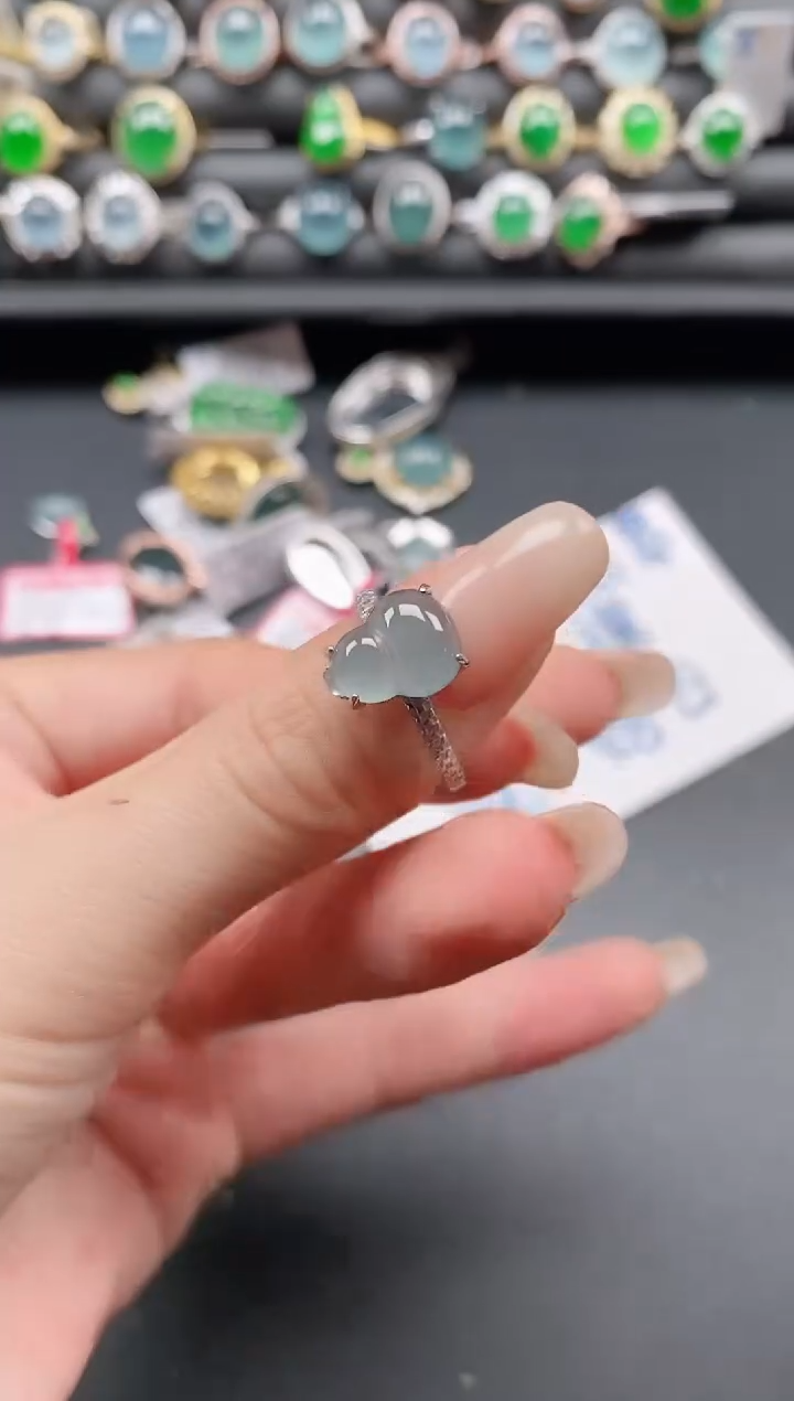 银S925镶嵌戒指翡翠1111