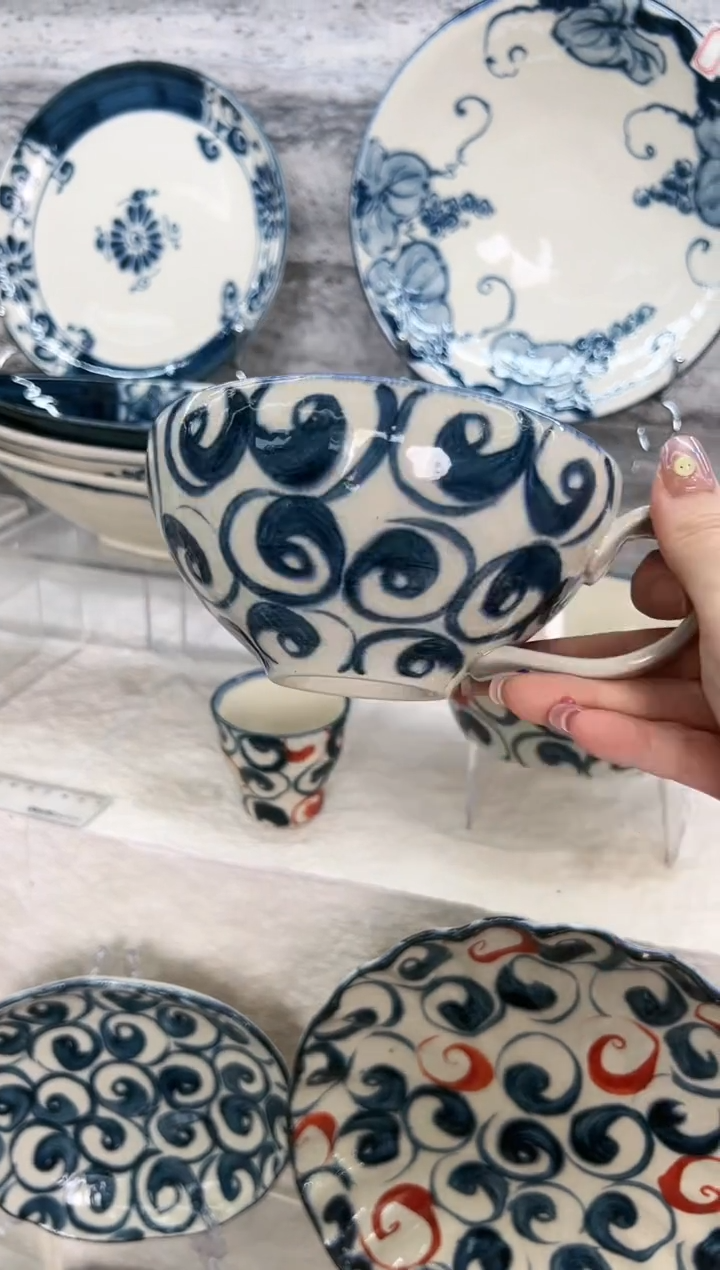 瓷宗山窑早餐杯矮款-旋涡