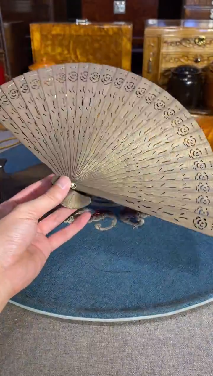 乌木类成套家具乌木玫瑰扇子 通货