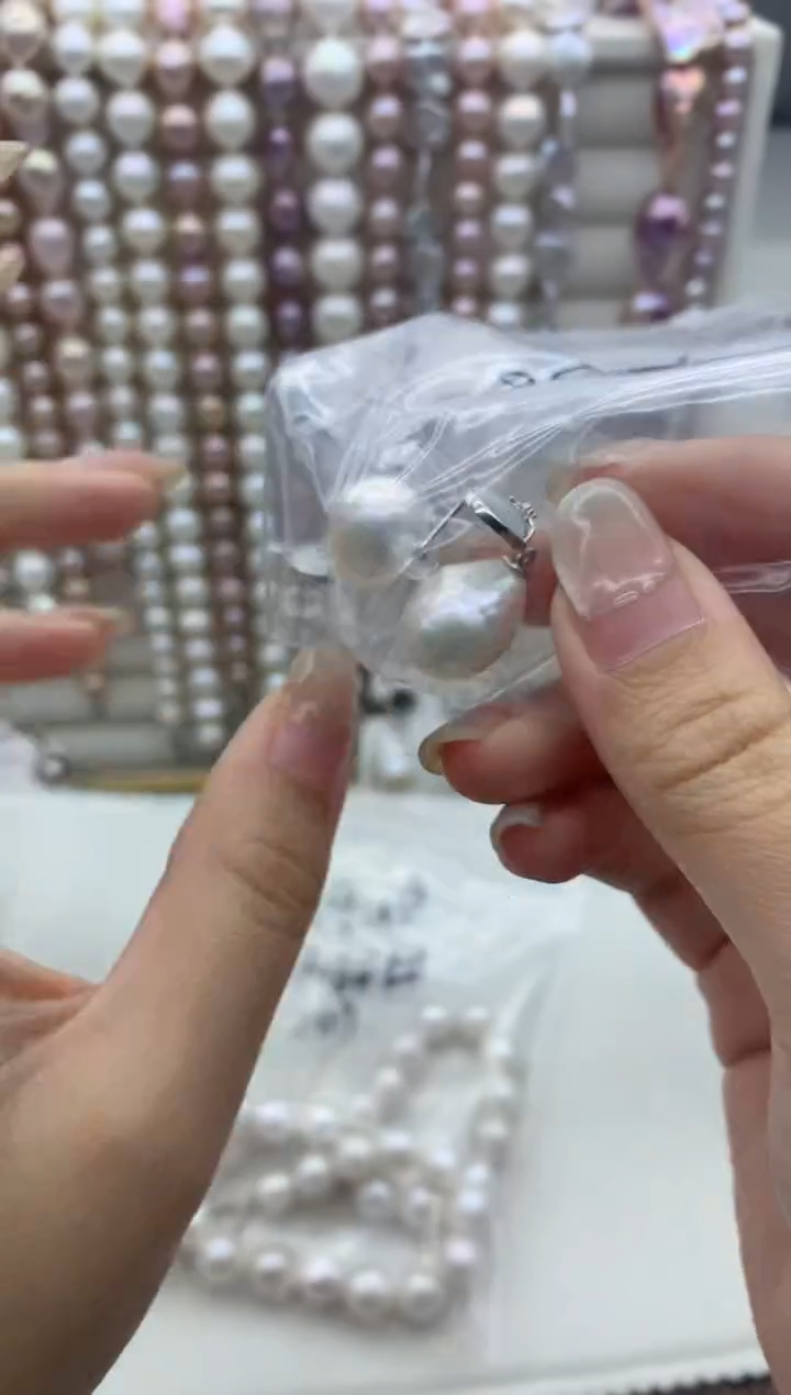 【闪购商品】淡水珍珠耳饰银S925镶嵌es