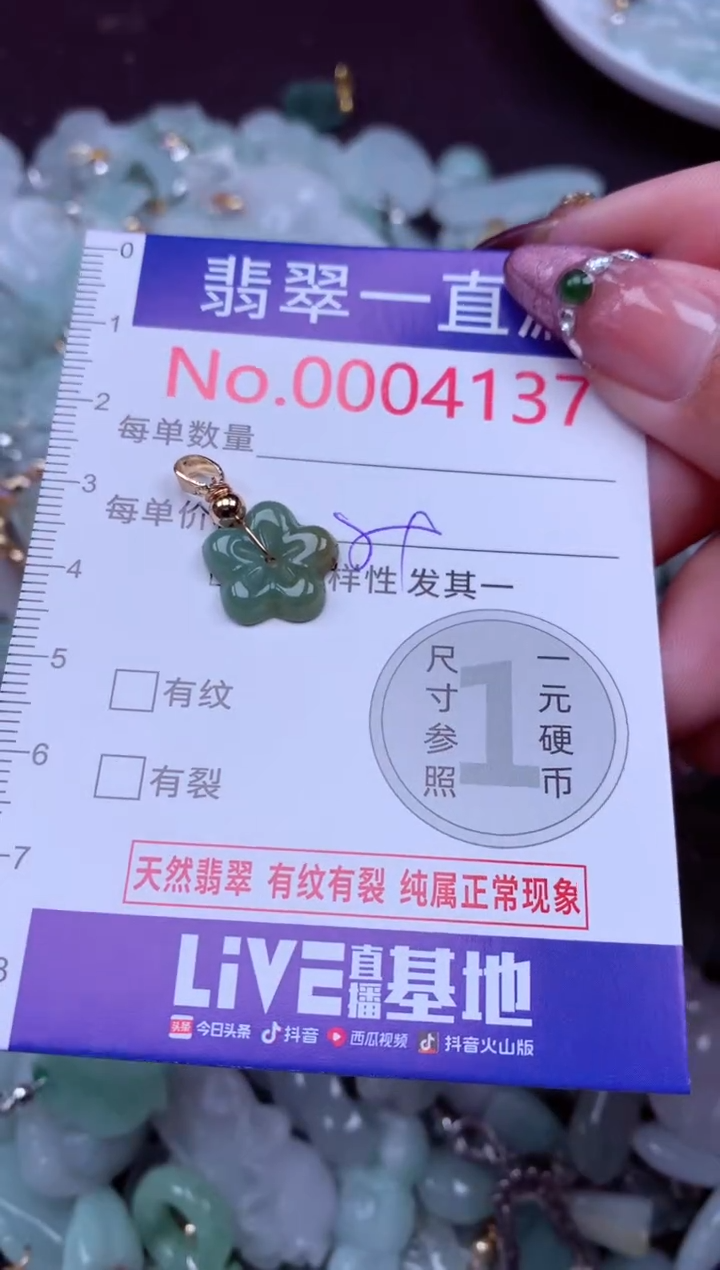 吊坠(不含链)未镶嵌翡翠4137