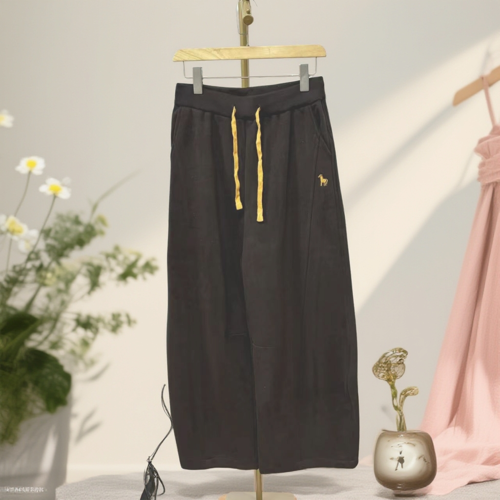 12176刺绣标棉加奥粒绒显瘦杨桃裤