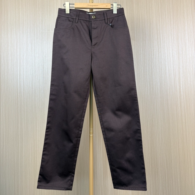 未使用 MIU MIU/缪缪 口袋字母logo休闲裤 巧克力色/38