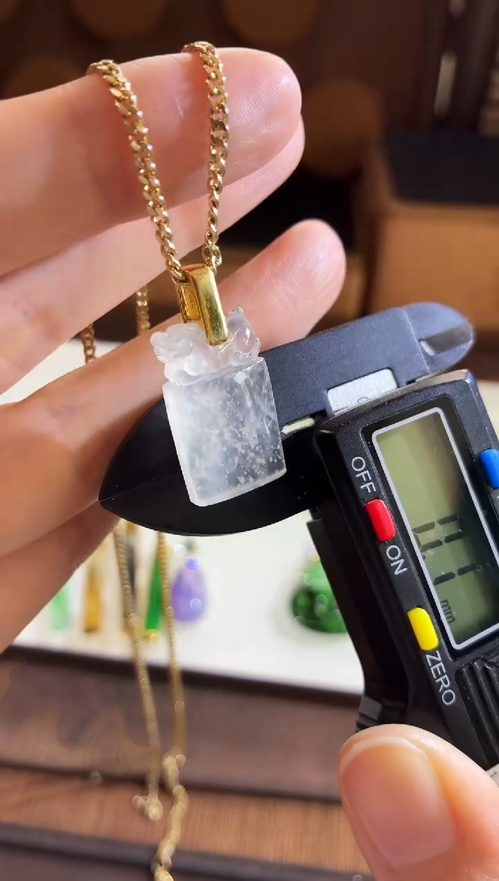 吊坠(不含链)18K金镶嵌翡翠吊坠