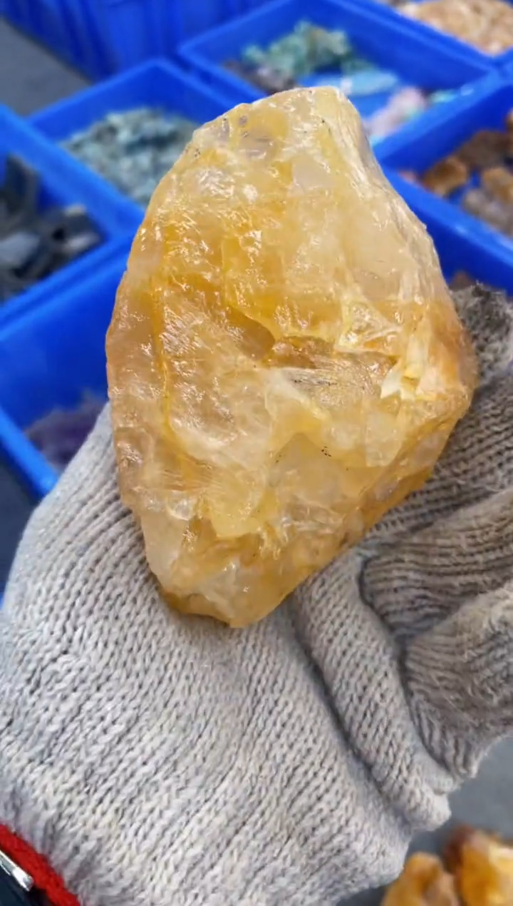 【闪购商品】水晶原石未镶嵌天然黄水晶原石摆件