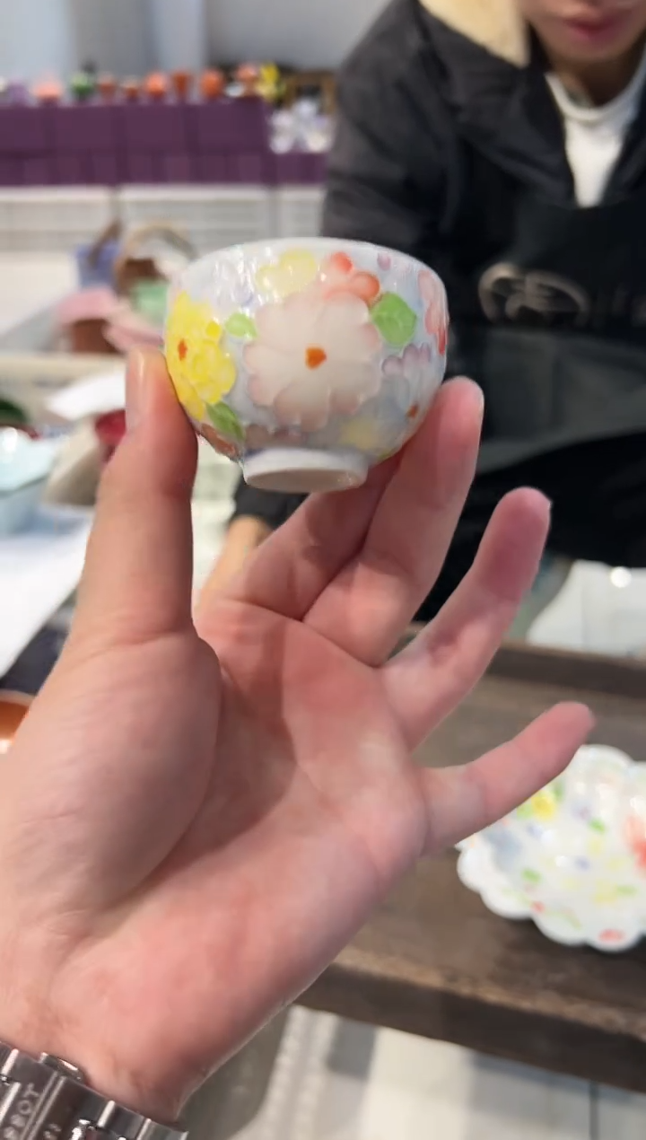 瓷片陶手绘茶具正品 【茶杯】