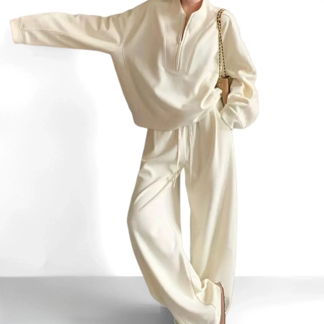 猪猪头家【纸片人套装】（上衣+裤子）加绒款时尚套装