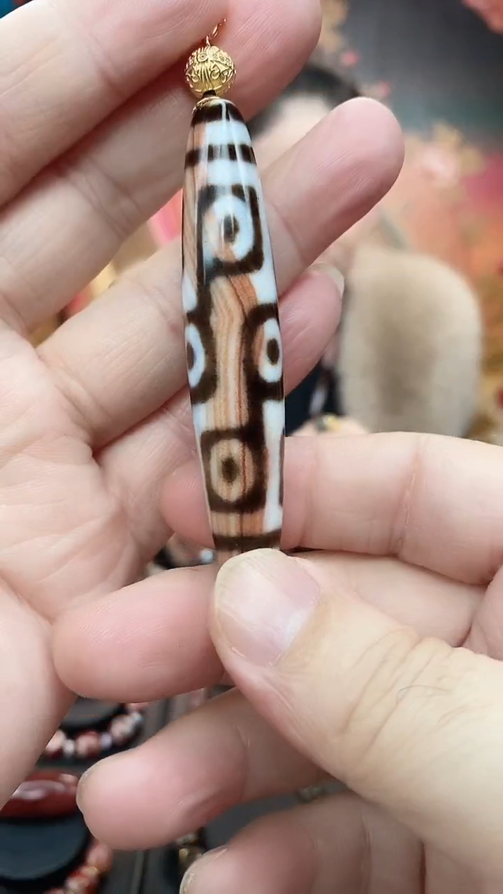 【闪购商品】玛瑙/玉髓吊坠未镶嵌玛瑙九眼吊坠