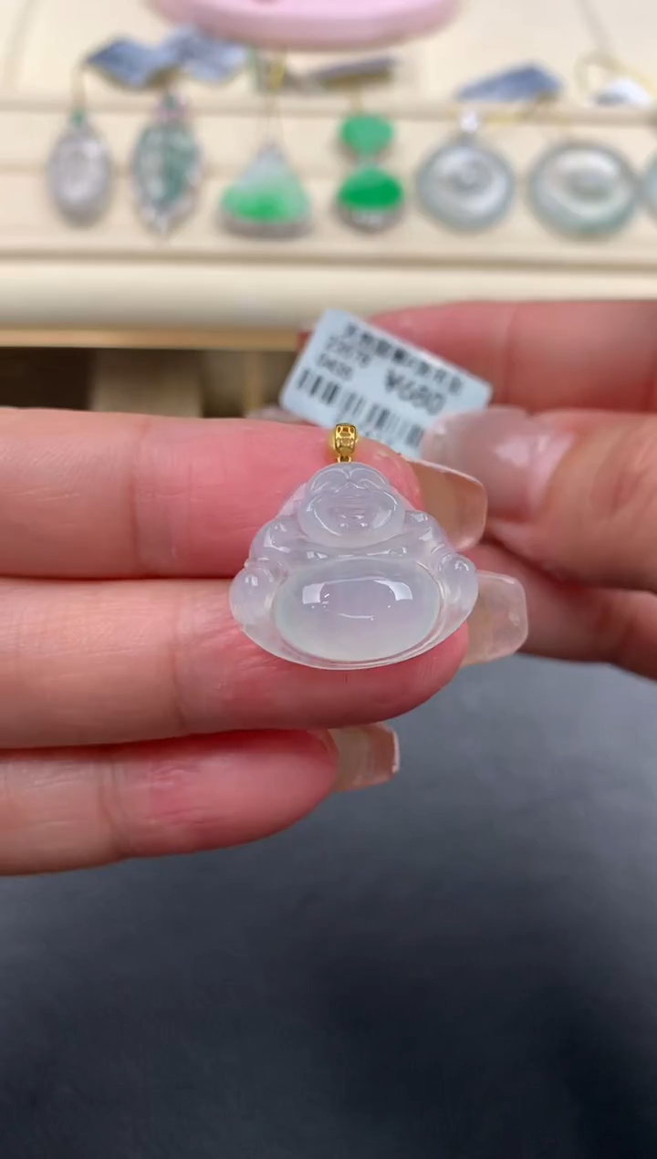 【闪购商品】翡翠颈饰18K金镶嵌D829     