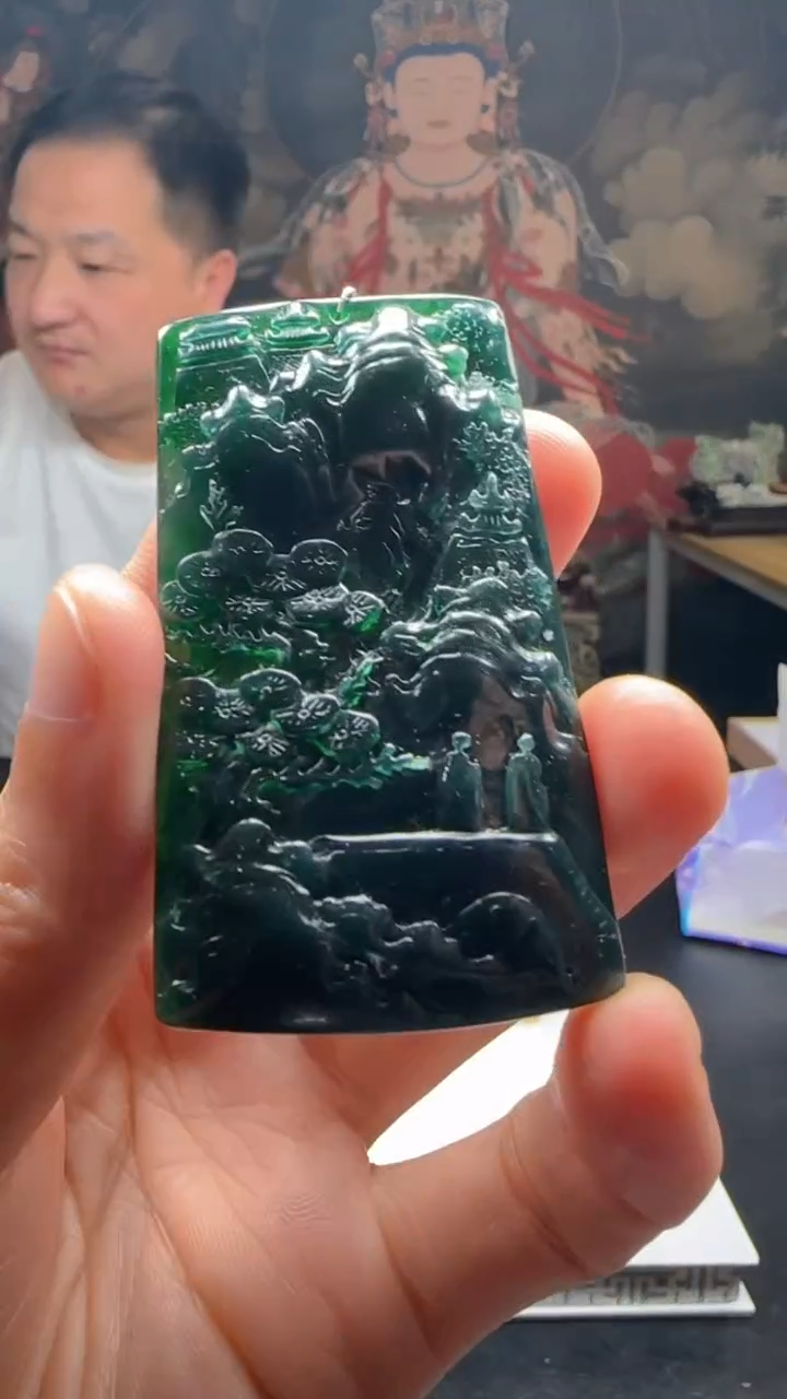 【闪购商品】定制翡翠未镶嵌L-@@QJSX122145