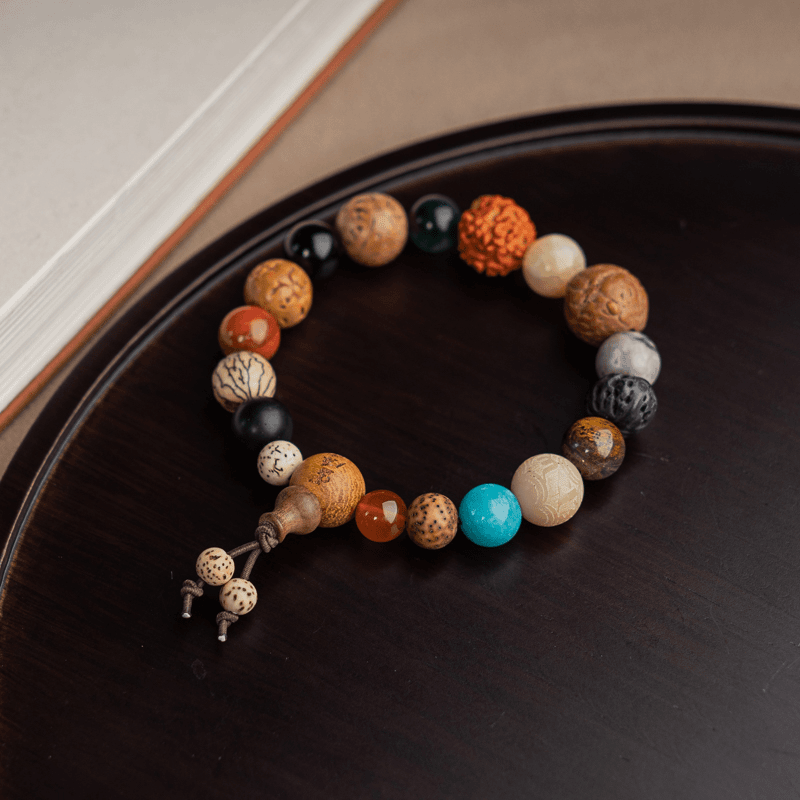 非金属木质手链 46008菩提十八籽多宝手串单圈
