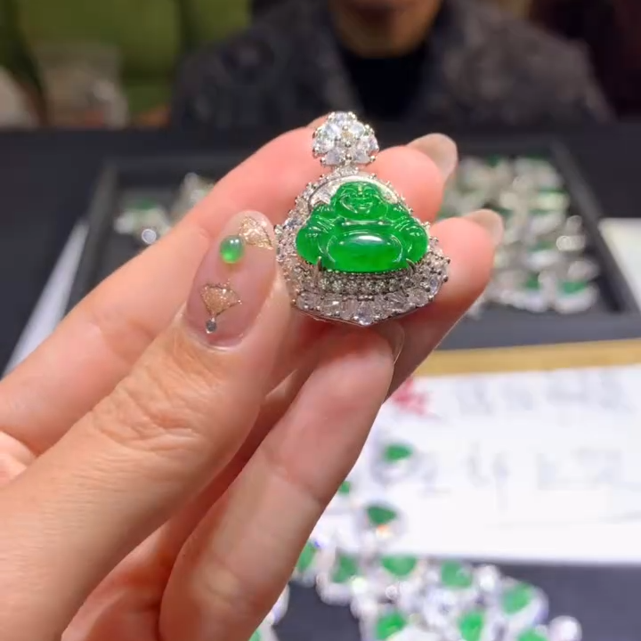 【逍遥精选】天然A货翡翠佛公吊坠*222/98161/多样性发/1件