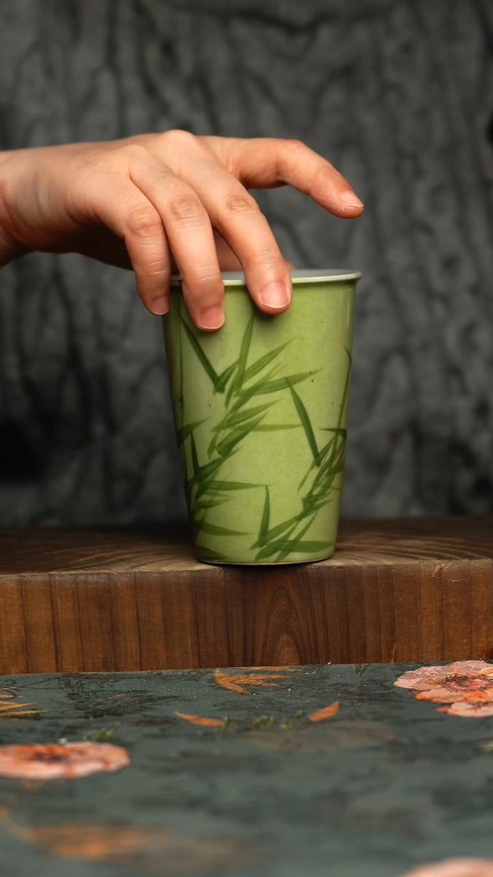 杯釉下彩手工手绘同款陶器